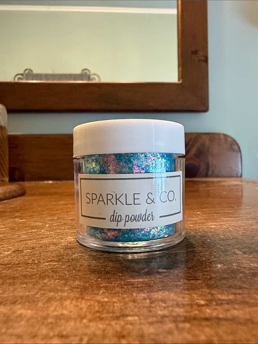 Sparkle & Co. Wailua Waterfall Turquoise Blue Glitter Dip Powder